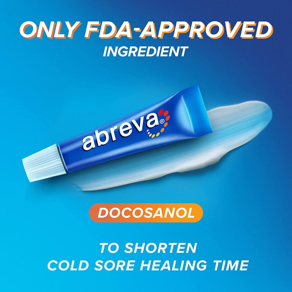 Abreva to Shorten cold sore healing time